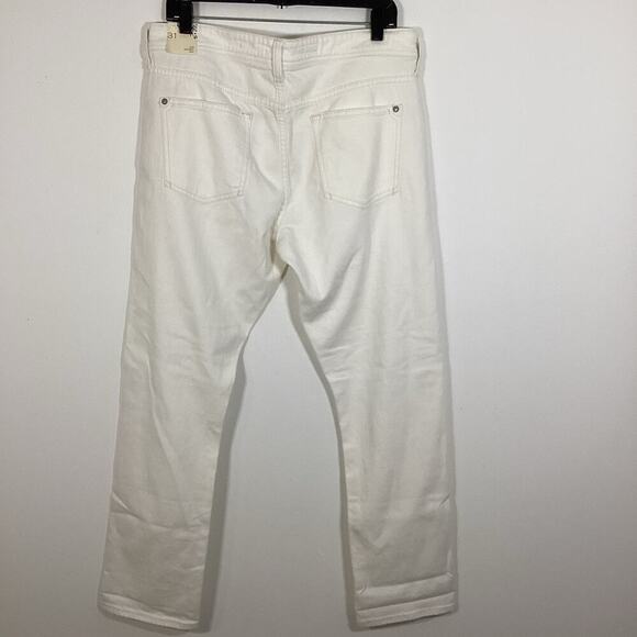 Pilcro Distressed Slim Boyfriend Crop Jeans 31 NWT White Denim Anthropologie - Picture 9 of 10